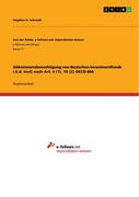 Abkommensberechtigung von deutschen Investmentfonds i.S.d. InvG nach Art. 4 (1), 10 (2) OECD-MA