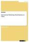 International Marketing: Hotel Industry in China