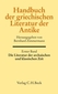 Handbuch der griechischen Literatur der Antike
