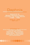 Daphnis: Zeitschrift Fr Mittlere Deutsche Literatur Und Kultur Der Frhen Neuzeit (1400 - 1750)