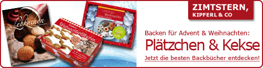Jetzt die schönsten Backbücher für Plätzchenrezepte und Weihnachtsbäckerei entdecken!