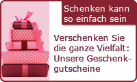 Verschenken Sie die ganze Vielfalt mit unserem Geschenkgutschein!
